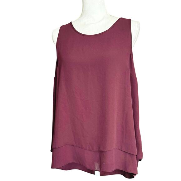 Soft surroundings camisole jubilee sleeveless tank blouse Vermillion Purple M - Picture 5 of 9